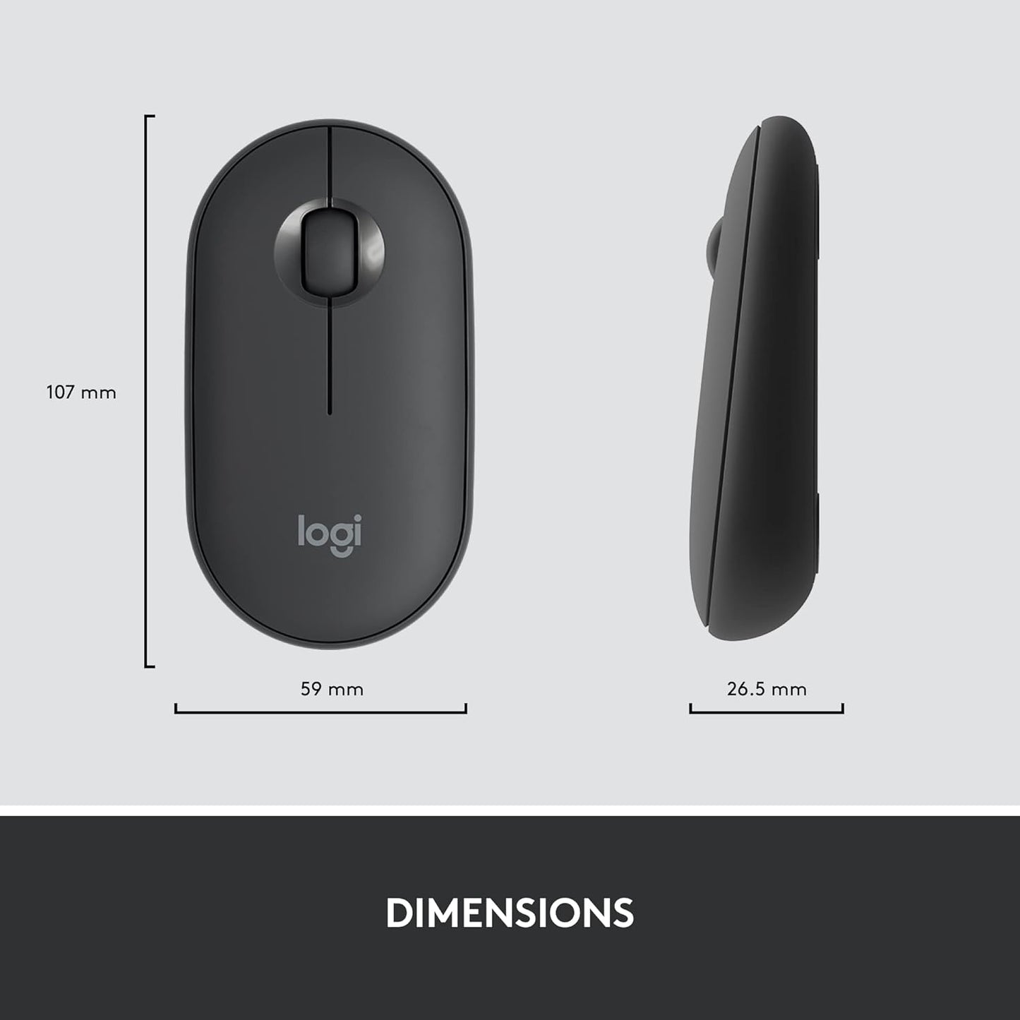 Logitech MK470 Slim Wireless Keyboard and Mouse Combo - Modern Compact Layout, Ultra Quiet, 2.4 GHz USB Receiver, Plug n' Play Connectivity, Compatible with Windows - Graphite