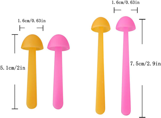 Mini Mushroom Bookmark Set (4-Piece) Dual Sizes, Dual Colors Available Soft, Flexible Silicone Material Fun Christmas Stocking Stuffer Ideal Gift for Bookworms and Teachers