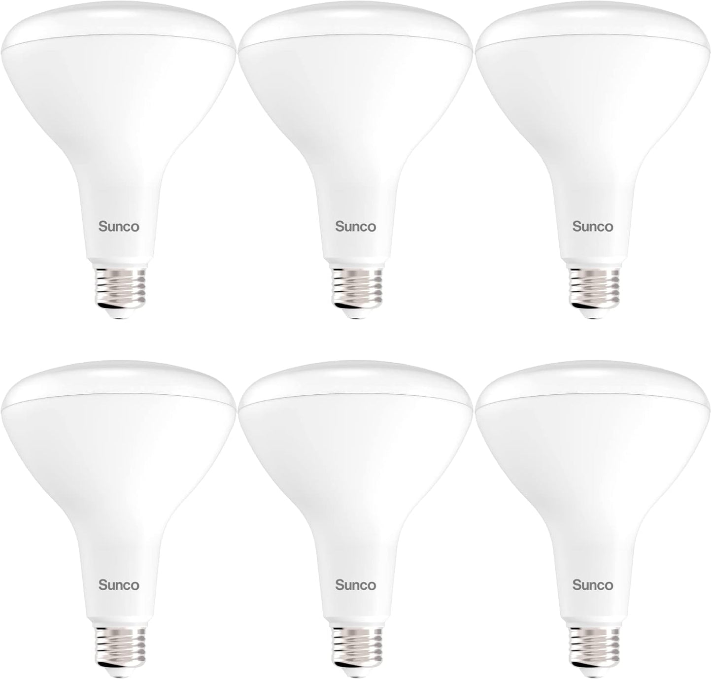 Sunco 6 Pack BR40 LED Light Bulbs, Indoor Flood Lights, Recessed Can Light Bulb, 1400 LM, 17W (100W Equivalent), 2700K Soft White, Dimmable, E26 Base, for Home, Bedroom, Kitchen UL
