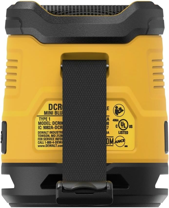 DEWALT Bluetooth Speaker, USB-C Rechargeable, Jobsite (DCR008)