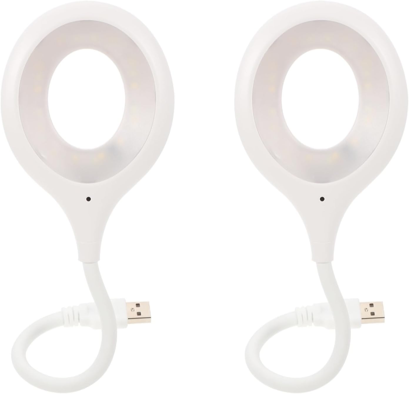 Gadpiparty 2pcs Voice Control USB Reading Flexible Gooseneck Led Light for Bedside Reading Soft Night Light Smart Voice Activation for Bedroom Office and Study Use