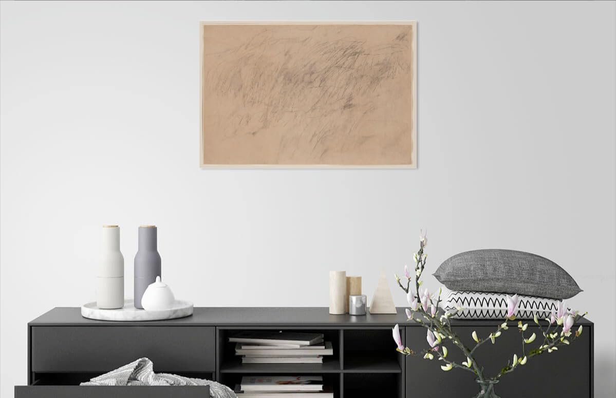 Cy Twombly – Untitled (2) | Post-War Lyrical Abstraction Scribble Painting | Contemporary Abstract Expressionist Artwork | Museum-Grade Giclee Canvas Wall Art Print | 32x24 Inches | Ideal for Reading Room, Creative Studio & Gallery Wall Decor
