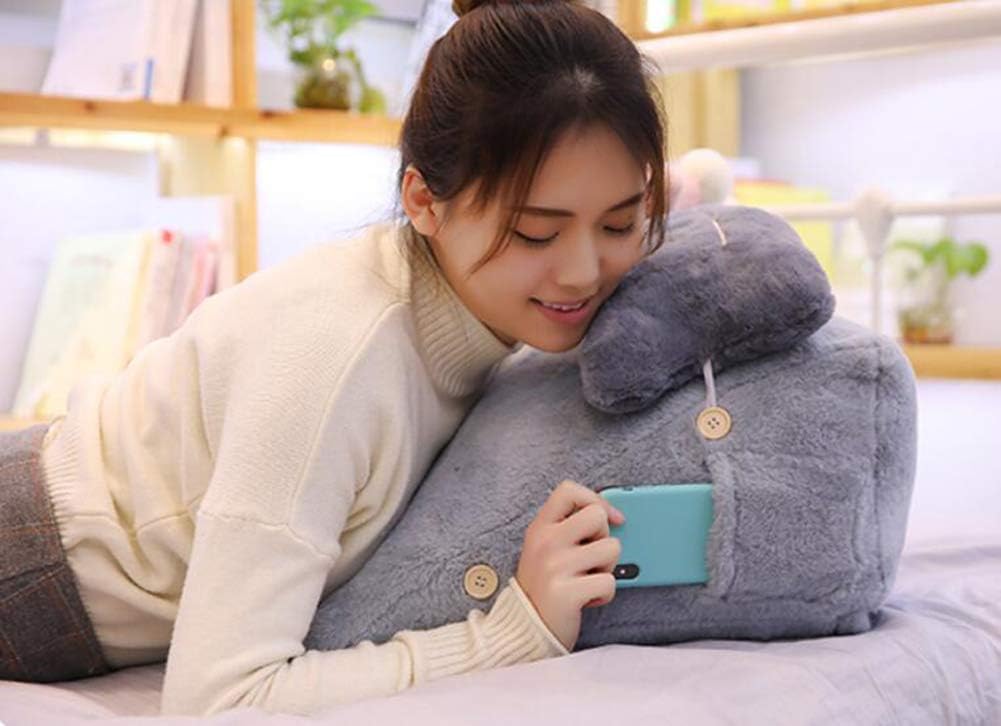 Warm Soft Bedside Triangle Lumbar Pillow Waist Pillow Cushion Lovely Sofa, Bed & Bay Window Triangle Cushion Pillow Triangle Back Wedge Backrest Cushion (Crown Style, 42×25×45CM)
