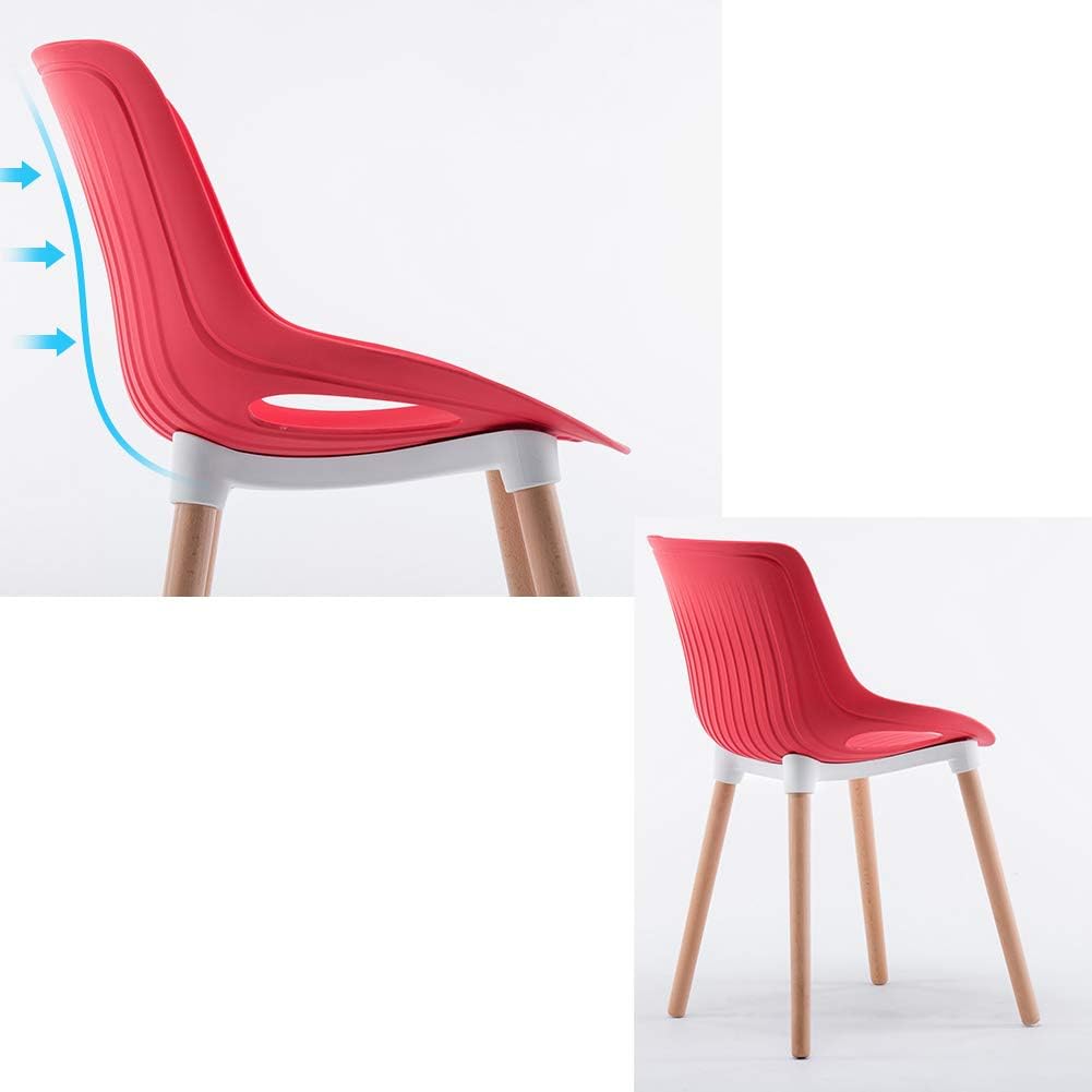 Comfortable Chair Mid-Century Modern Kitchen and Dining Room Chair with Natural Wood Legs, Ergonomically designed comfort curve, for Living Room/Cafe/Lounge /Study Room/Dining Room/Pub Leisure Chair