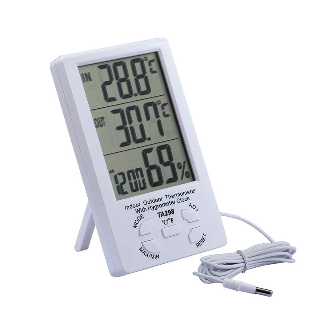 High-Precision Large-Screen Thermometer with Probe for Digital Large LCD Outdoor Indoor
