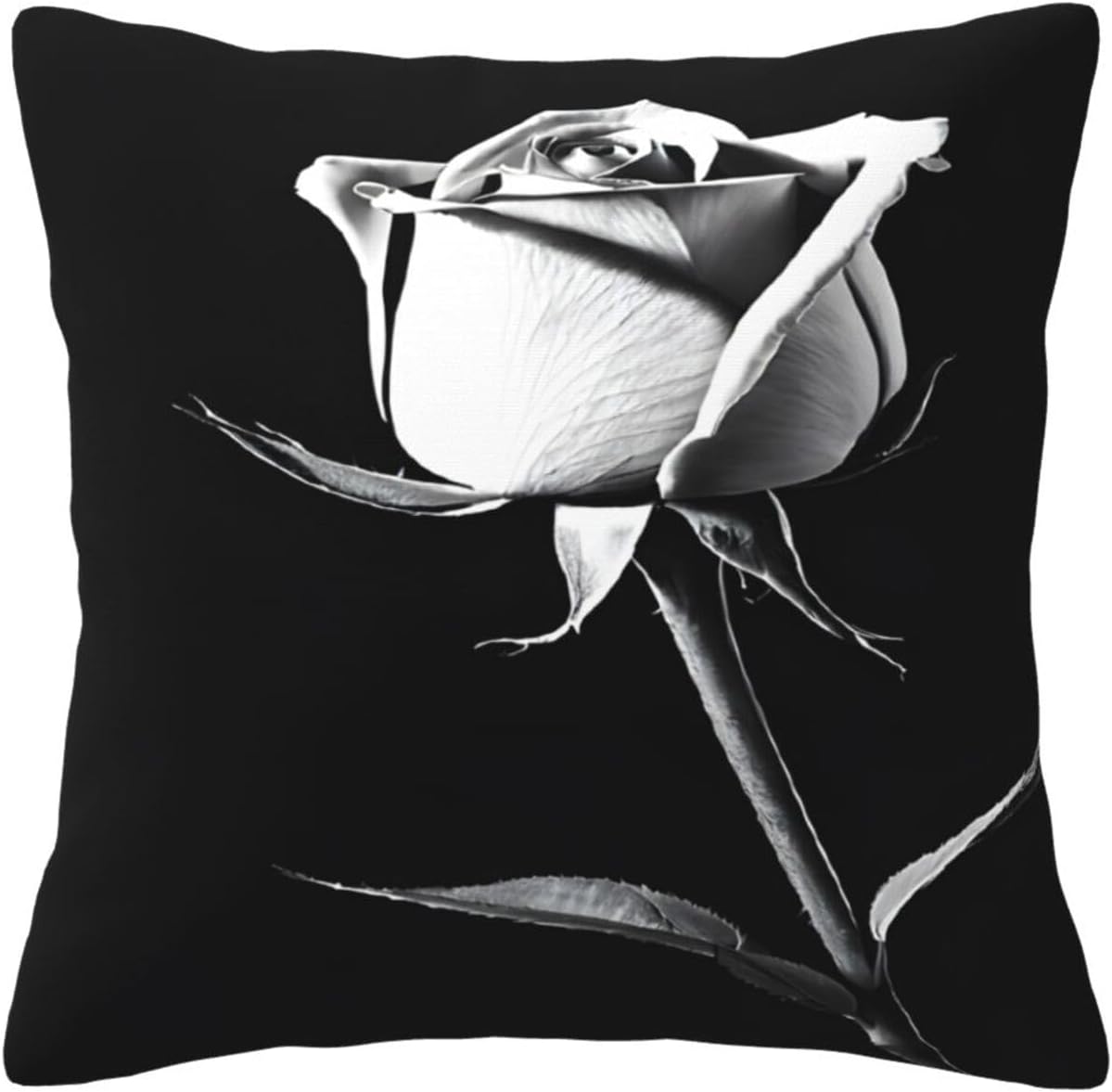 All-Season Square Pillow Covers 18"X18", Flower, Decorative Throw Pillow Covers for Sofa Bed Couch, Hidden Zipper Cushion Cover, Square Lumbar & Accent Pillowcases for Home Decor