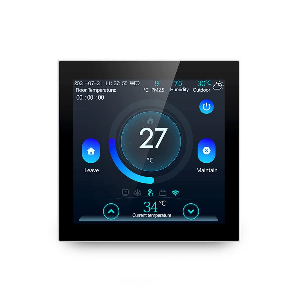 Smart Floor Thermostat,Tuya Electric/Water Heating Temperature Controller Home(Water Heating)