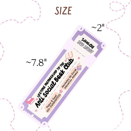 16PC Cute Bookmarks Set Funny Bookmark Sets for Women Bookish Page Markers Book Clubs Lovers Dark Romance Anti Social Fantasy Thriller True Crime Booktok Club Readers Accessories Supplies Gifts Bulk