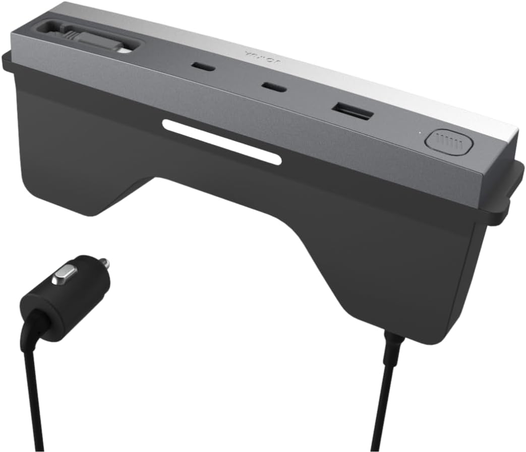 JOWUA 130W LED Hub Compatible for Tesla New 2025 Model Y, Reengineered Model 3 Highland (2024+), Two Type-C Ports, one USB-A Port, and a Type-C Cable