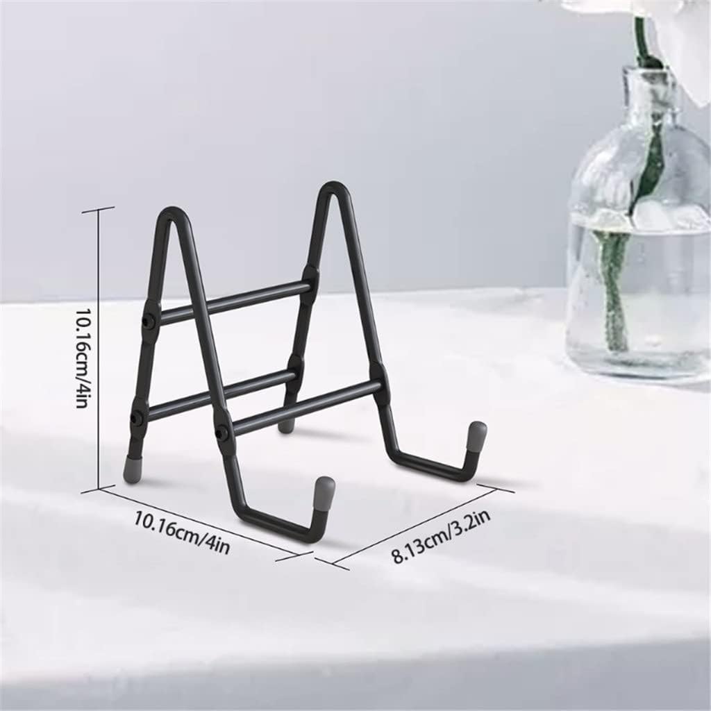 2pcs Anti Slip Picture Frame Holder 4/6 Inch Metal Plate Display Stand for Photo Easel Book Art Decoration(4Inch)