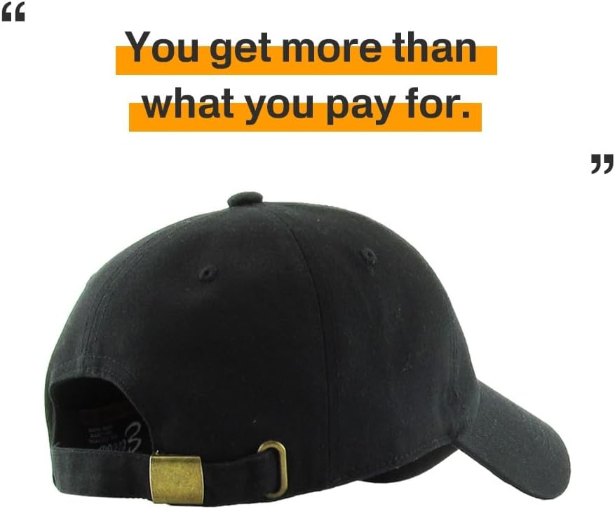 KBETHOS Classic Unisex Cotton Adjustable Low Crown Baseball Cap – Plain Dad Hat