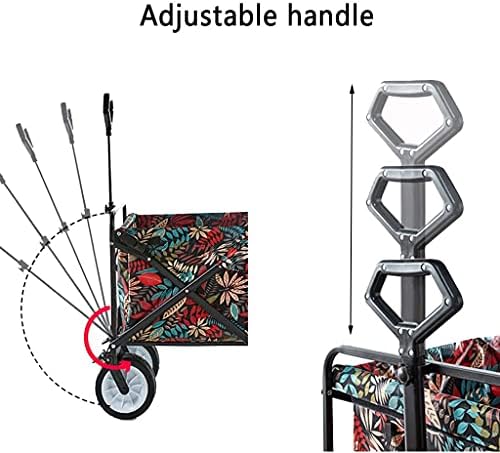Trolleys, Outdoor Foldiutility Wagon Portable Foldicampicart, Garden Utility Transporter, Dual Brake System, Outdoor Fishitrolley, Load-Bea100Kg/220Lbs/Style 2