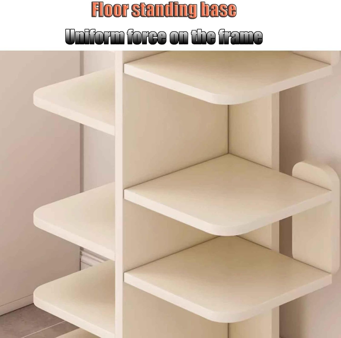 Modern Solid Wood Cactus Tree Bookshelf - Luxury Corner Bookcase, Creative Floor Standing Book Shelf for Home, Living Room, Bedroom, Office, Library Storage