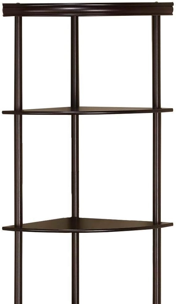 Coaster Home Furnishings - Bonwick - Engineered Wood - 72-Inch 5-Tier Candner Bookshelf with Transitional Style and Open Shelf with Tip-Over Restraint - Bedroom & Home Office - Cappuccino - 800279