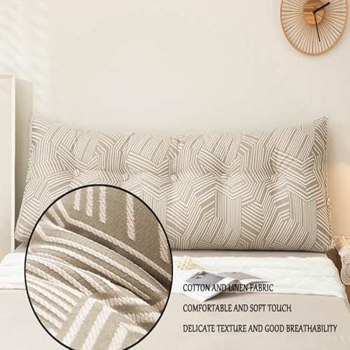 Large Triangular Wedge Pillow for Bed - Headboard Reading & Backrest Support Cushion, Perfect for Sitting Up Comfortably, 120cm - Ideal for Reading & Relaxation