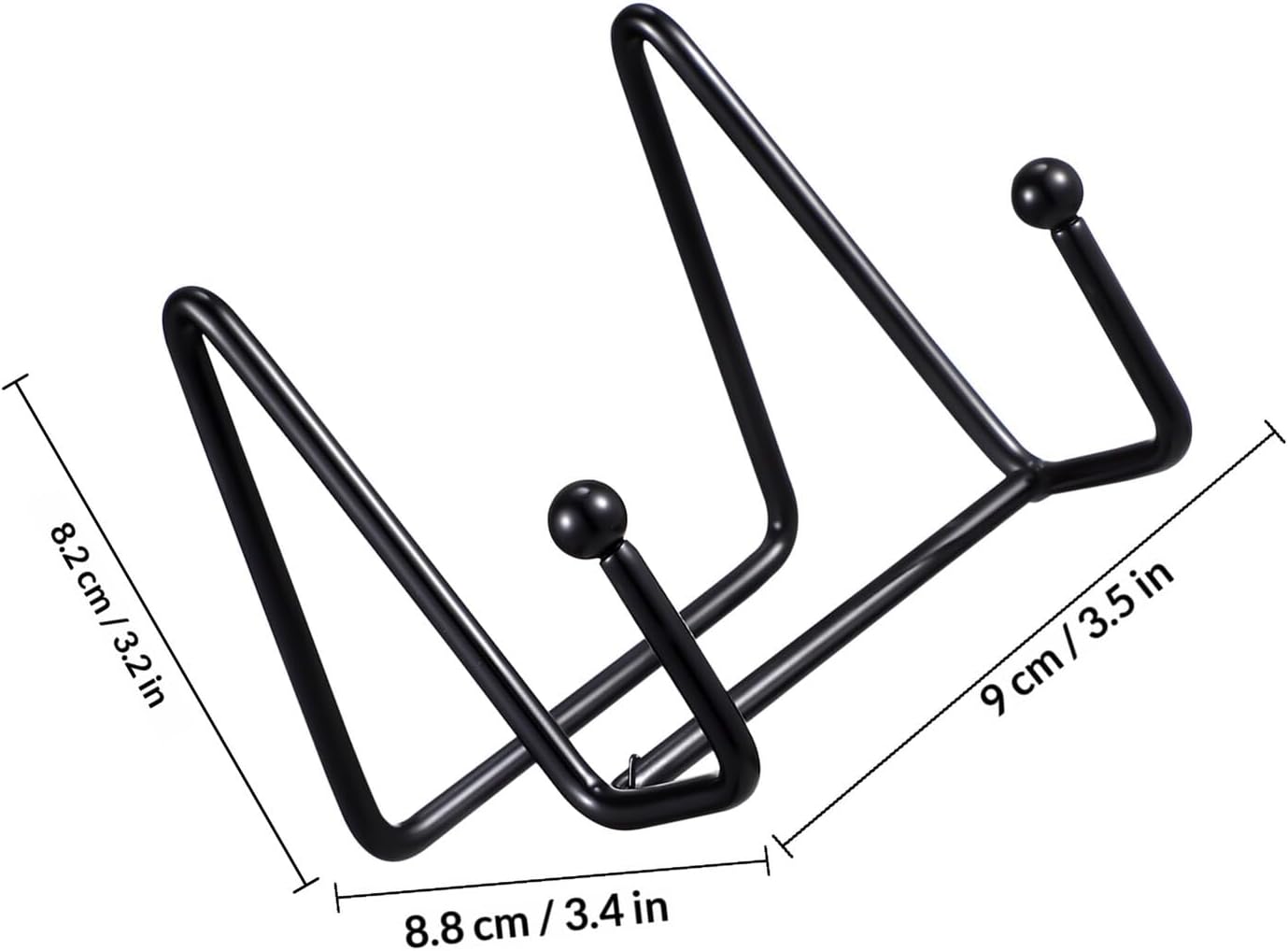 4 Pcs Metal Plate Holder Display Stands Adjustable Angles for Kitchen Dishes Photos Books, Sturdy Metal Display Rack for Home Décor and Tabletop Use