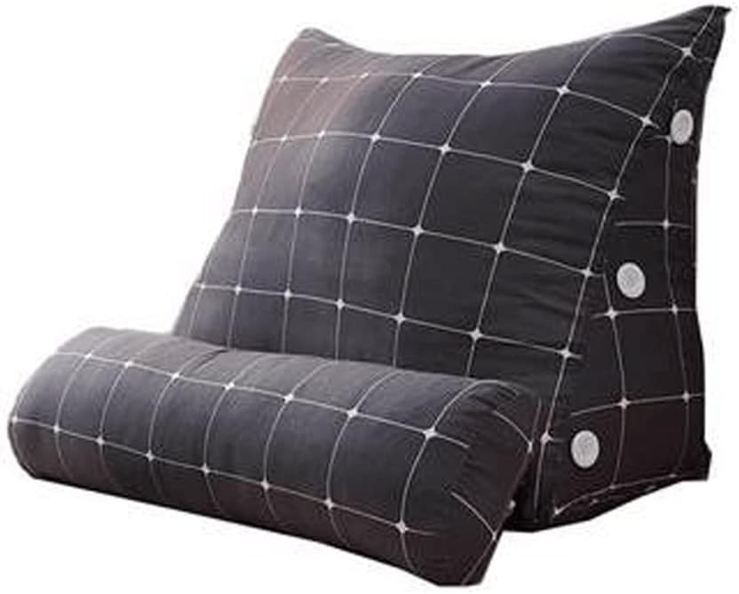 Leaning Back Cushion with Removable Headrest Office Chair Backrest Pillow Car Seat Home Sofa