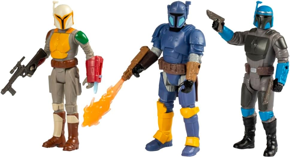 STAR WARS Epic Hero Series Unite The Clans Pack, Paz Vizsla, Mandalorian Warrior, Axe Woves 4-Inch Action Figures, Toys for 4 Year Old Boys & Girls (Amazon Exclusive)