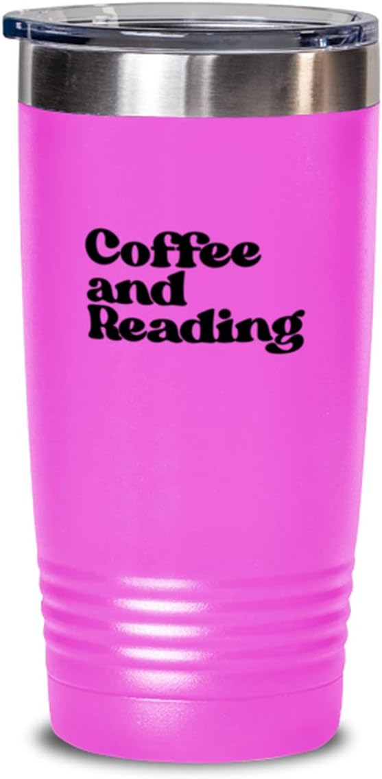 Reading Book Lover Bookworm 1970s 70s Travel Mug, Gifts, Tumbler, Home Office Decor, Coffee Cup, Unique Gag Idea, Him Her