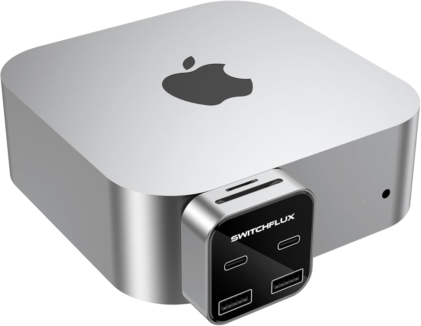 Mac mini M4 Expansion Dock,Mac mini Hub with 10Gbps USB C×2,10Gbps USB A×2,SD/TF 3.0 Card Reader | High-Speed Data Transfer 6 in 1 Hub for Mac mini M4/M4 Pro