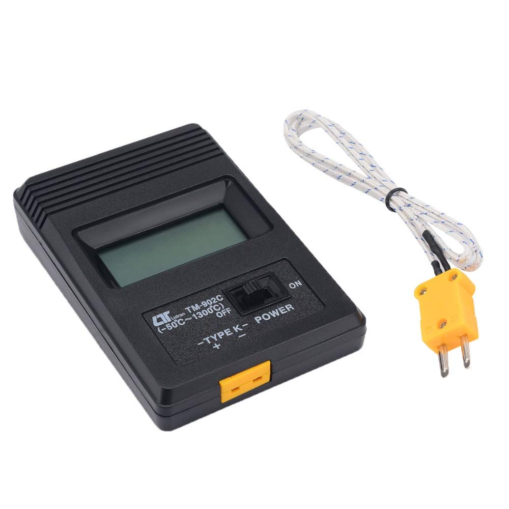 TM-902C Digital LCD Screen K Type Thermometer Meter Single Input Temperature Sensor + Thermocouple Probe Detector