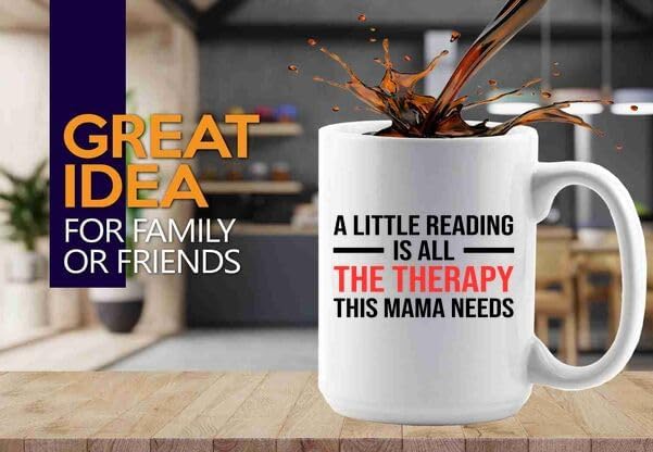 Book Lover Coffee Mug 15oz White -Little Reading - Book Club Gifts Book Lover Cup Book Reader Romance Reader Gifts Gift For Avid Reader