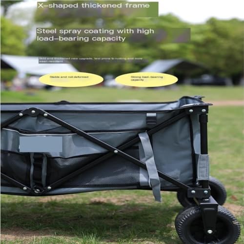 Portable Camping Cart,Portable Foldable Beach Camping Trolley Cart for Outdoor Picnics and Hand Pulled Camping Gear