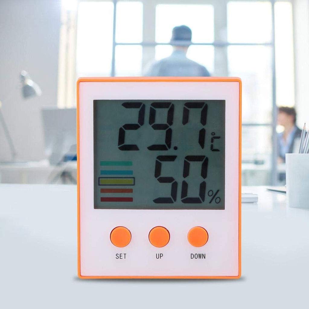 Room Thermometer - Household Indoor Temperature and Humidity Meter Flower Wet and Dry