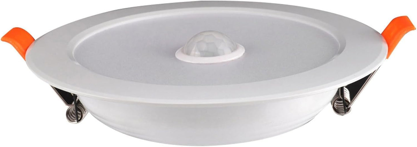 Zerodis LED Ceiling Light Downlight ClosetoCeiling Lights Sensor Recessed Lamp for Home Indoor Energysaving Control System 12W AC85‑265V LED Ceiling Downlight Human Body (Warm White)