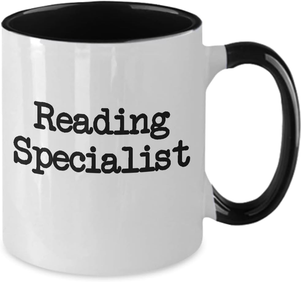 Reading Specialist Mug White Two Tone Coffee Cup Funny Gift for Book Lover Gift for Librarian Love to Read