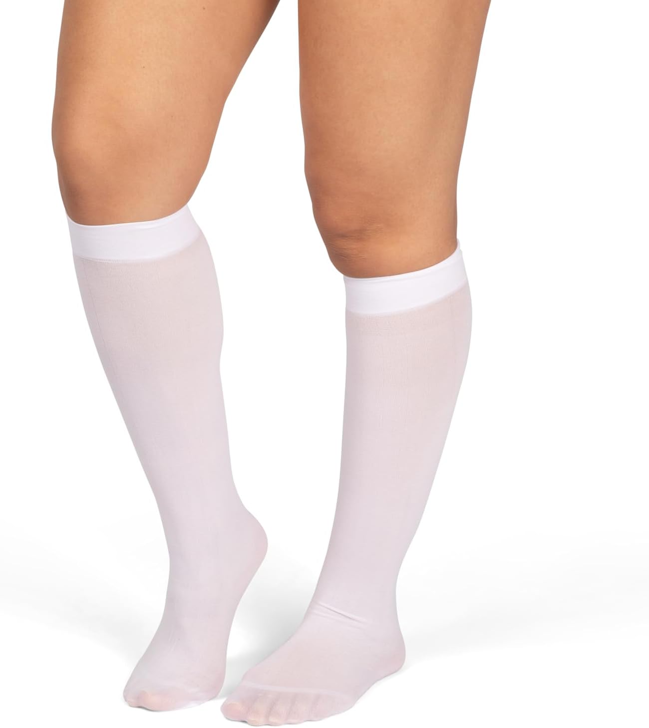 Winterlace Women’s Trouser Socks, Opaque Stretchy Nylon Knee High, Many Colors, 6 or 12 Pairs