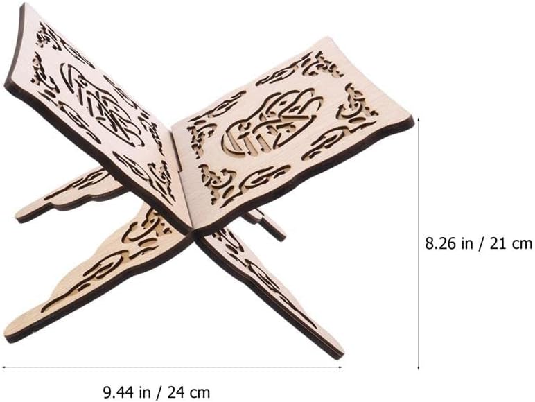 Wooden Book Holder Stand Bookshelf Prayer Ornament