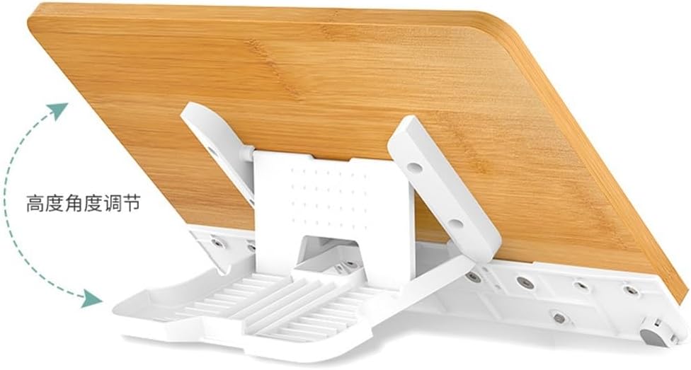 Reading Stand Multifunctional Shelf Desktop Wooden Flat Bookclip
