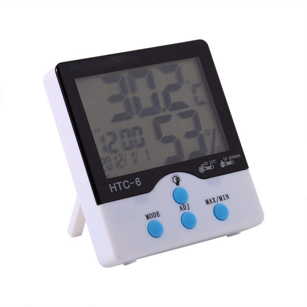 High Accuracy LCD Digital Thermometer Hygrometer Indoor Electronic Temperature Humidity Meter Clock Weather Station