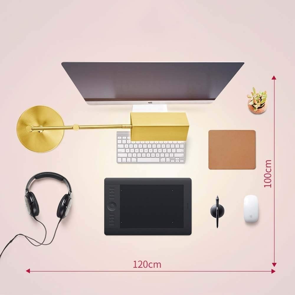 Table Lamp Led Desk Lamp, Eye-Caring Table Lamps, Dimmable Clip Office Lamp with Touch Control, 12W，700Lm, 2700K Reading Desk Lamp for Living Room/Bedrooms/Kids/Nightstand 2,Gold