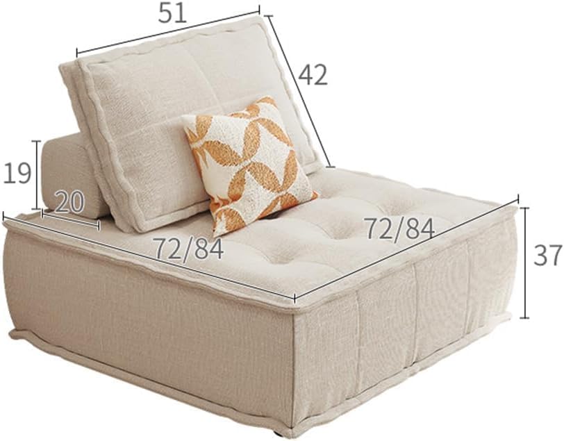 Floor Sofa Chair Japanese Floor Lazy Sofa Backrest Chair Floor Balcony Sofa Lounge Chair for Home Living Room Furniture Floor Chair Reading Watching Lounge Chairs Sl B-84X8