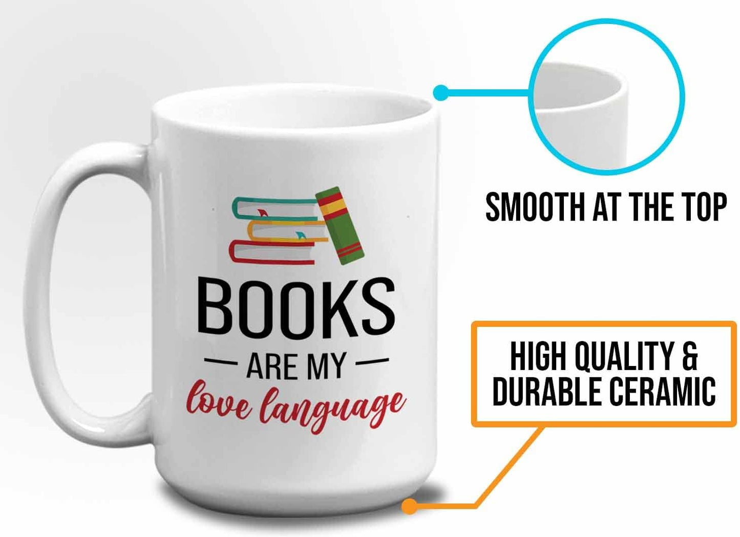Bubble Hugs Book lovers Coffee Mug 15oz White - Books My Love - Author Writer Library Library Editor Introvert Book Lovers Cat Lover Chill Relax Bookworm Reading