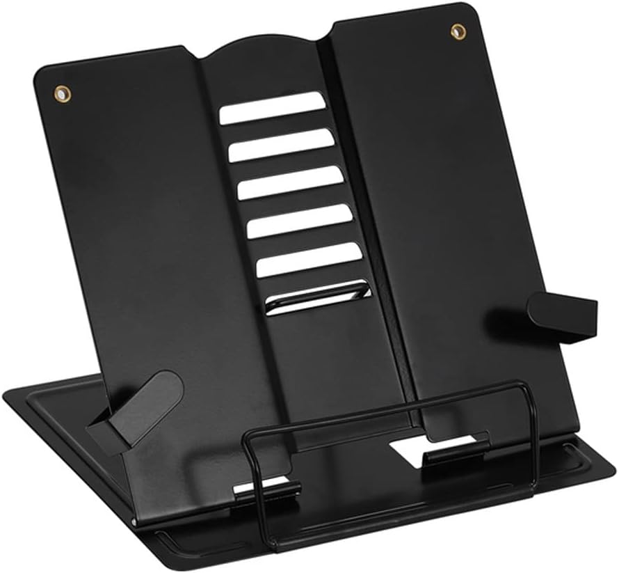 Adjustable Metal Bookshelf Portable Reading Support File Shelf Tablet Sheet Music Recipe Holder