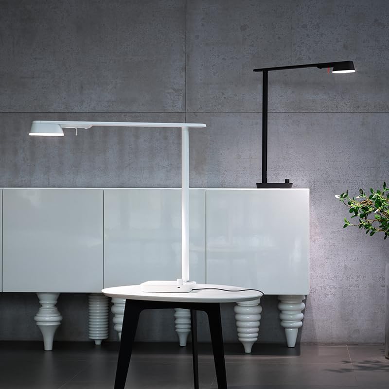 The New Lamp(Midnight Black), Home Office LED Desk Lamp, Dim2Amber Technology, Brightness and Color Temperature Adjustment, Eye Health, Reading Light, Flicker-Free, Wireless Charging