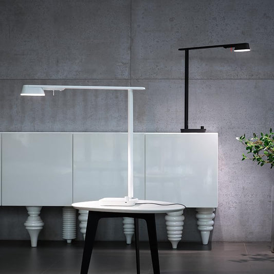 The New Lamp(Midnight Black), Home Office LED Desk Lamp, Dim2Amber Technology, Brightness and Color Temperature Adjustment, Eye Health, Reading Light, Flicker-Free, Wireless Charging