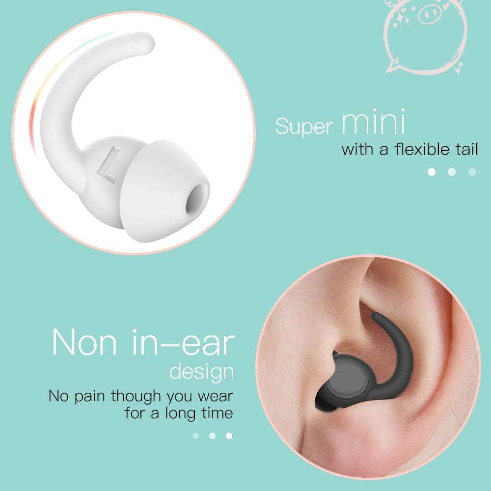 WUTAN Ear Plugs for Sleeping Noise Cancelling 14-38dB, Comfortable Soft Reusable Silicone Ear Plugs Noise Reduction Earplugs for Sleep Concert Work Airplane Travel (earplugsPINK3, S/L)