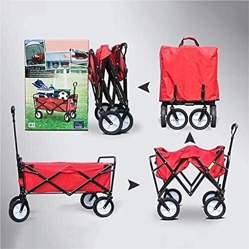 Portable Camping Cart,Festival Trolley Camping Trolley Garden Trolley Folding Portable Garden Trolley Cart with 4 Wheels Heavy Duty Wagon Shopping Cart for Outdoor Camping Beach