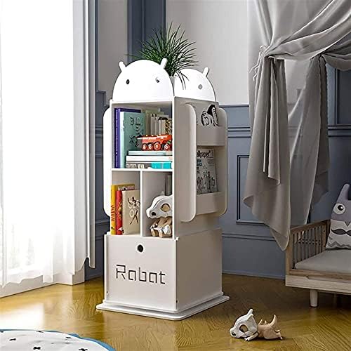360° Rotating Floor-Standing CD/DVD Rack & Children's Bookcase - Green Storage Display Rack for Home Office, Living Room & Study, 46x52x115cm, Perfect for Magazines & Picture Books