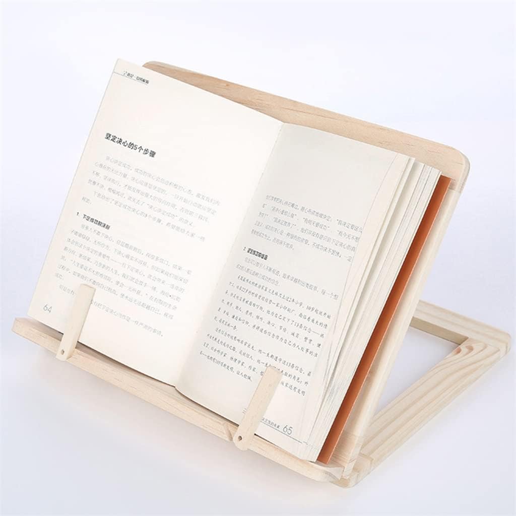 Universal Wooden Frame Reading Bookshelf Bracket Tablet Laptop Stand Holder Rack Wood Book Table(White-Patch Five-Pointed star4)