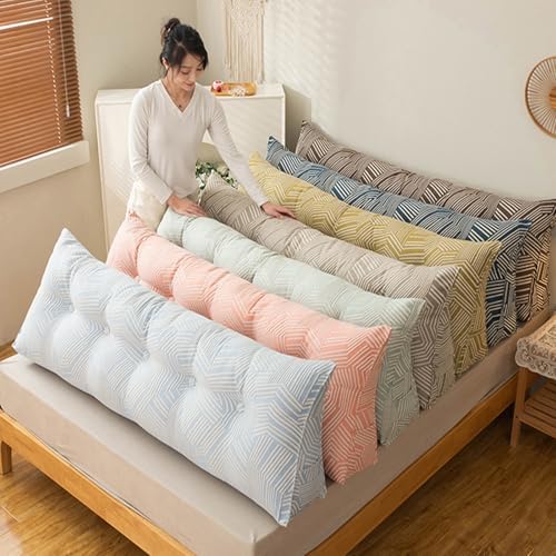 Large Triangular Wedge Pillow for Bed - Headboard Reading & Backrest Support Cushion, Perfect for Sitting Up Comfortably, 120cm - Ideal for Reading & Relaxation