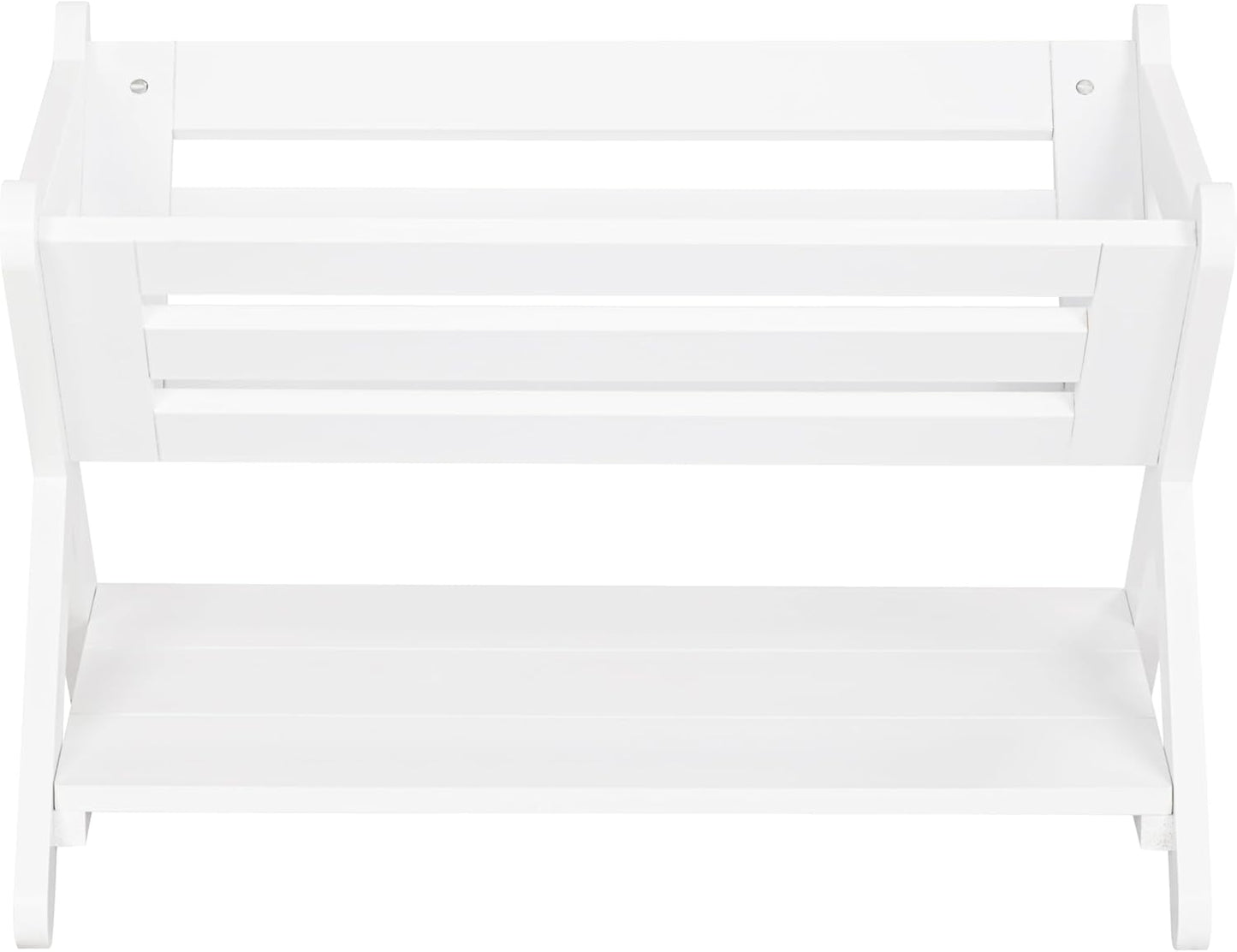 UTEX Kids Bookshelf with Caddy, Toddler Bookshelf, Book Storage Organizer, Small Book Shelf for Kids Rooms, Nursery, Playroom, White