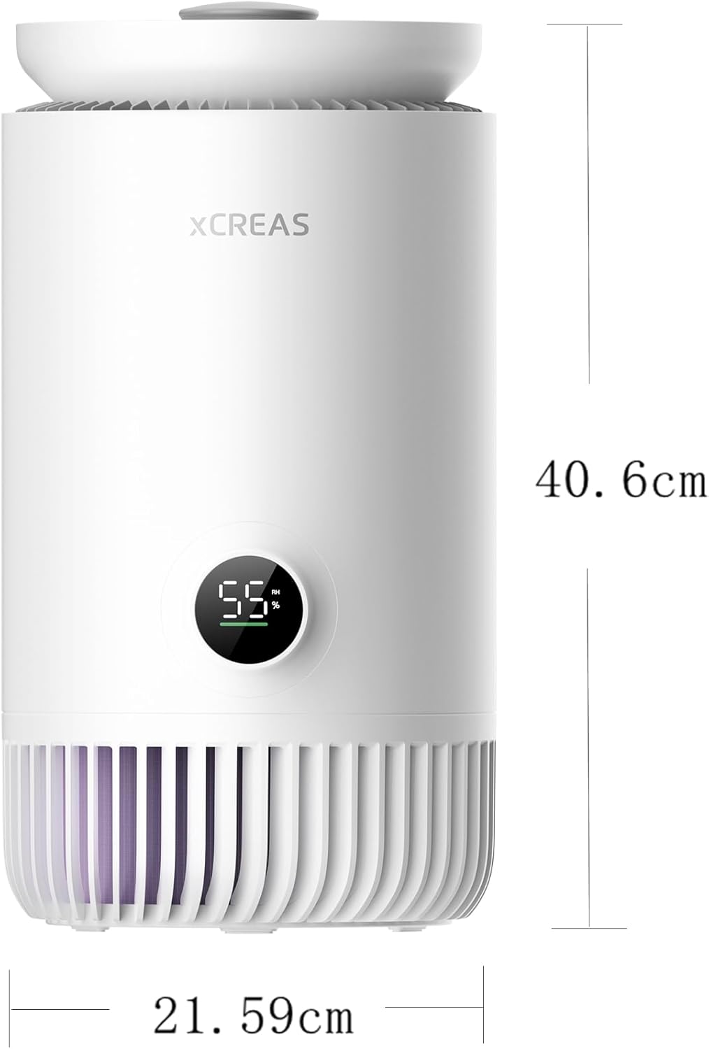 Humidifier and Air Purifier in One, Evaporative Humidifier and HEPA Air Purifier Combo for Bedroom, 0.8 Gal Water Tank Top Fill, 23dB Quite Mist-Free