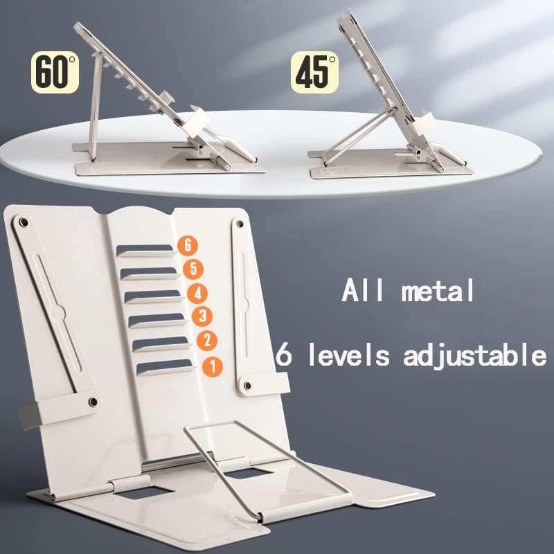 Adjustable Portable Metal Reading Book Holder Support Document Shelf Bookstand Tablet Music Score Stand
