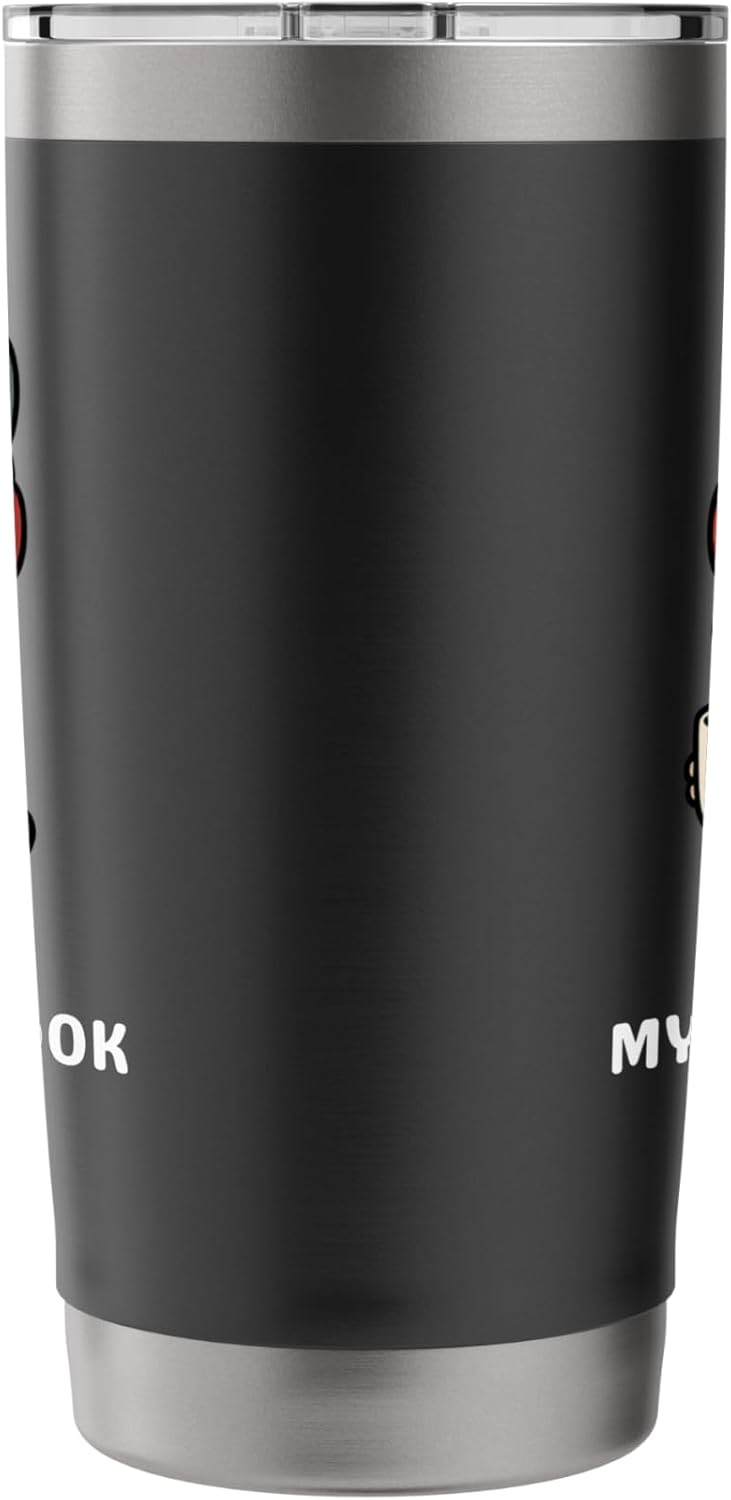 I Paused My Audiobook For This Dog Book Lover Coffee Tumbler Stainless Steel Insulated Tumbler