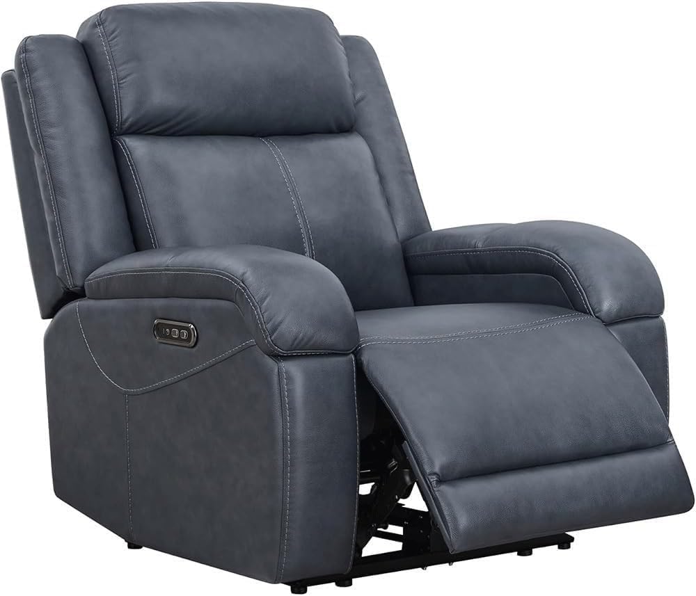 Electric Power Lift Recliner Chair with USB Charging Ports, Adjustable Headrest, Ergonomic Reclining Sofa, Leather Lounge Seat for Small Spaces